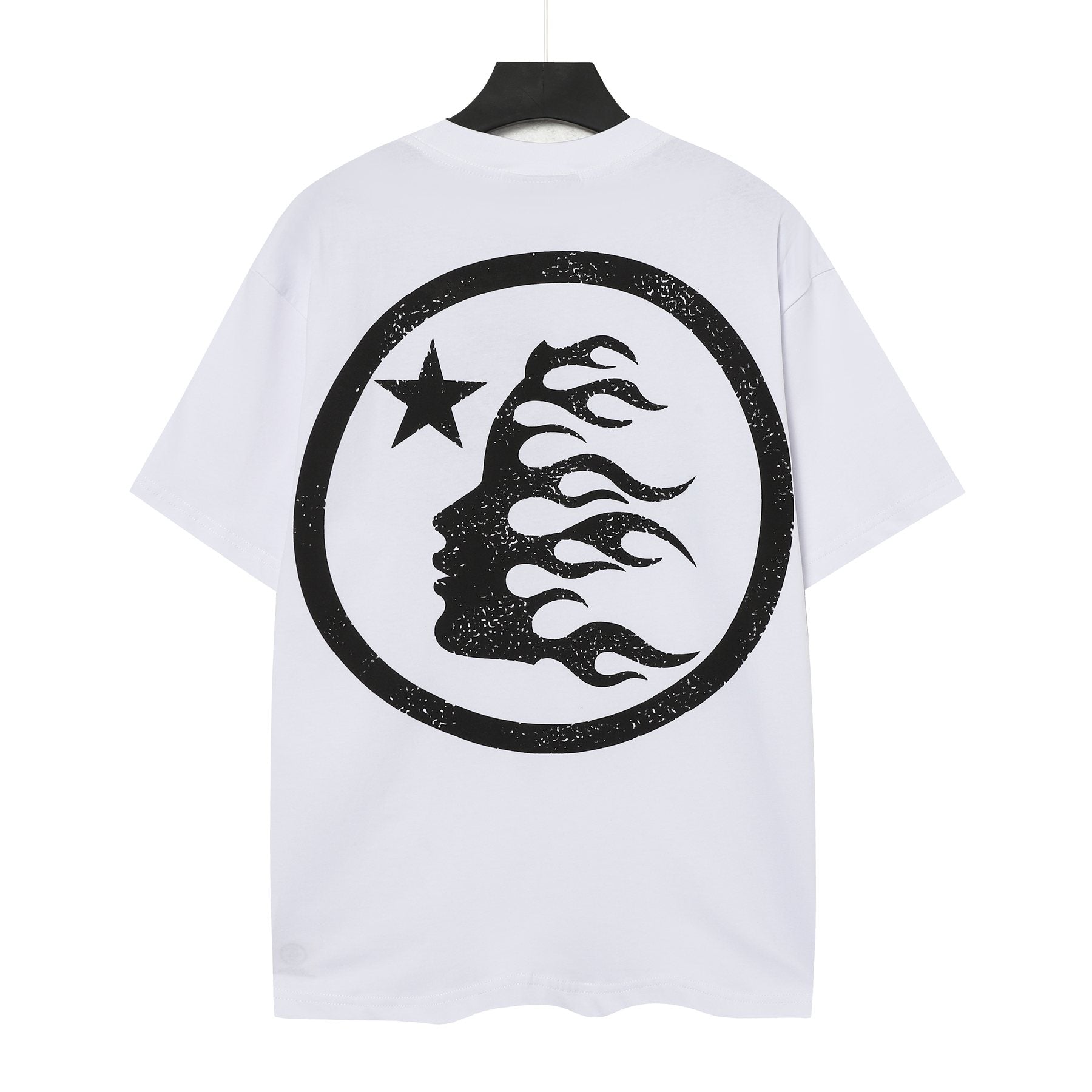 Hellstar Star Flame Rhinestone-Style Graphic T-Shirt — back