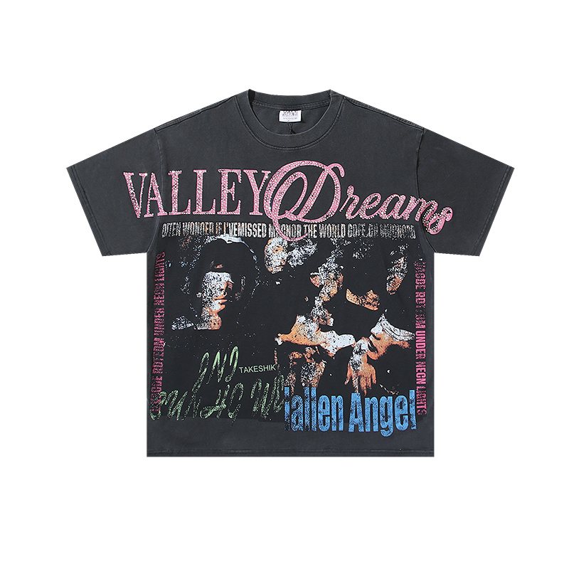 VALE USA Fallen Angel Rhinestone Graphic T-Shirt — hero
