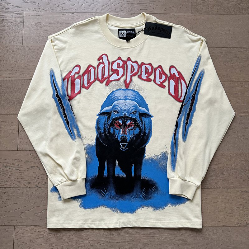 Godspeed Bear Graphic Long-Sleeve T-Shirt — front