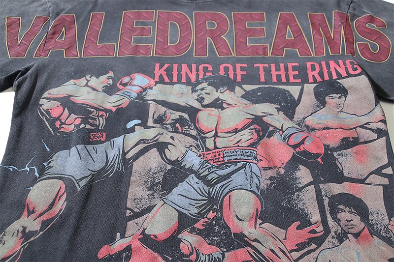 VALE USA King of the Ring Boxing Graphic T-Shirt — detail