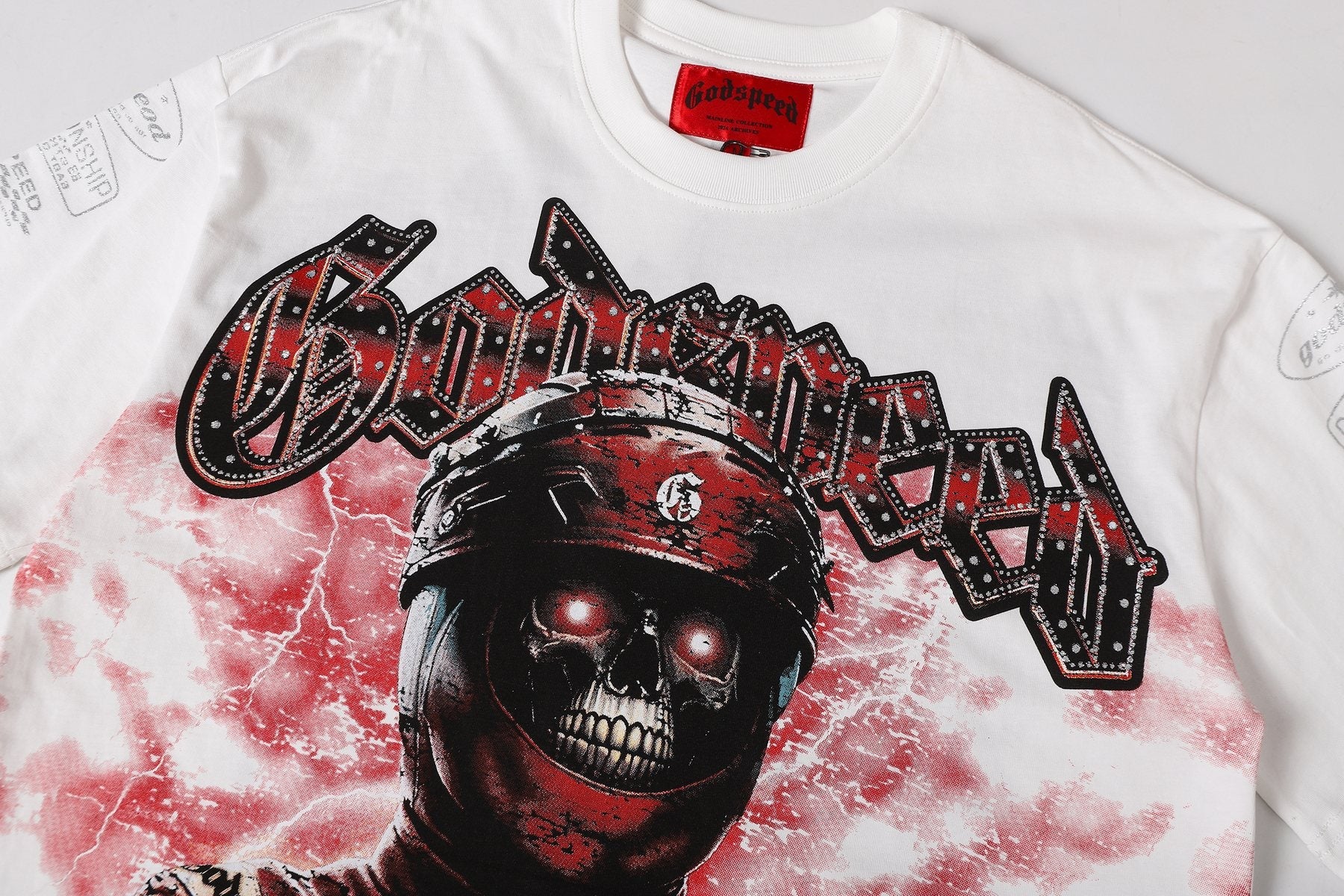 Godspeed Racing Skull Graphic T-Shirt — detail