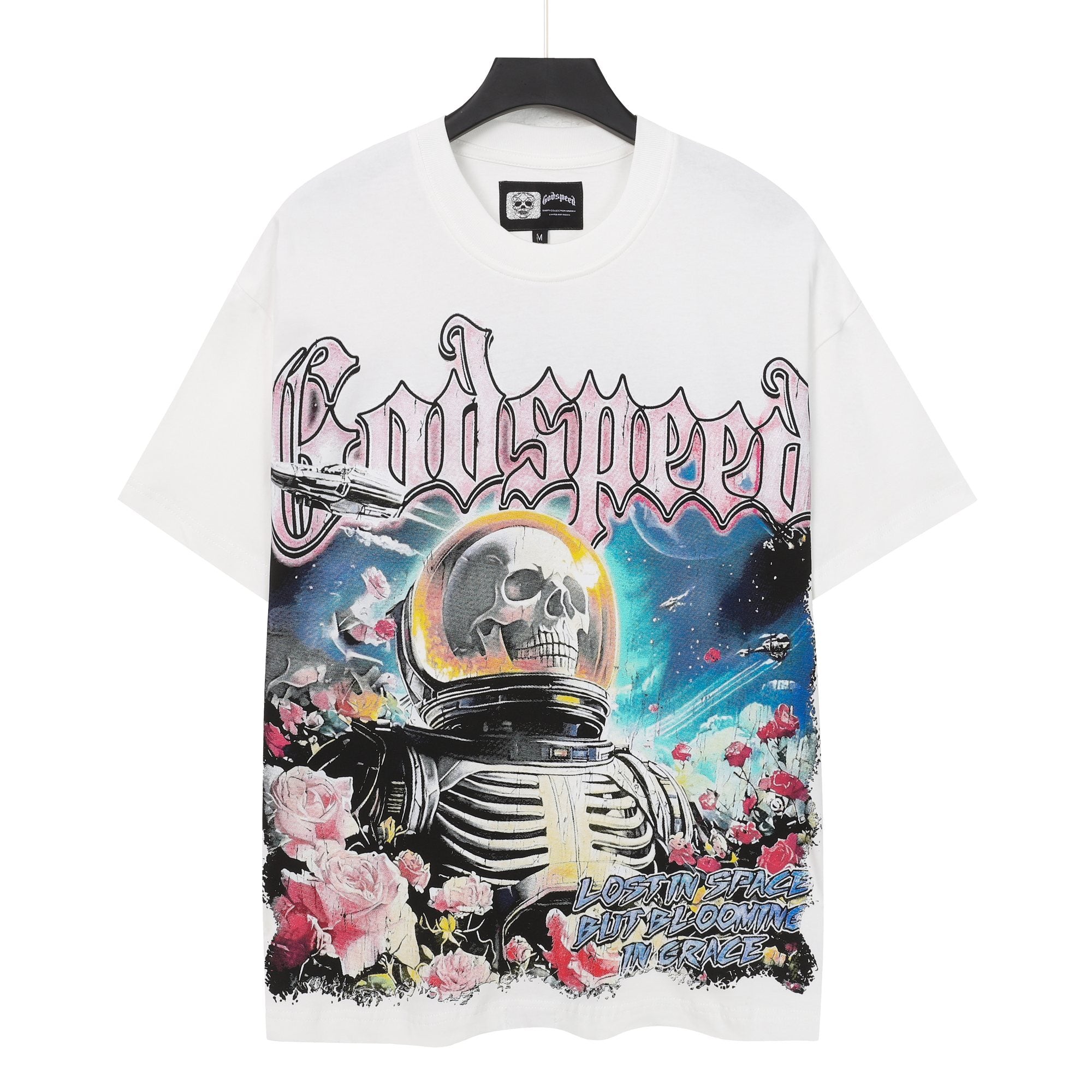Godspeed Astronaut Floral Graphic T-Shirt — hero
