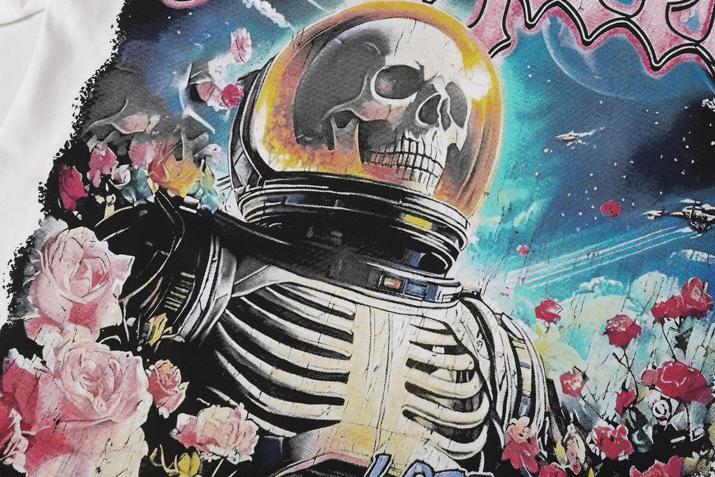 Godspeed Astronaut Floral Graphic T-Shirt — detail