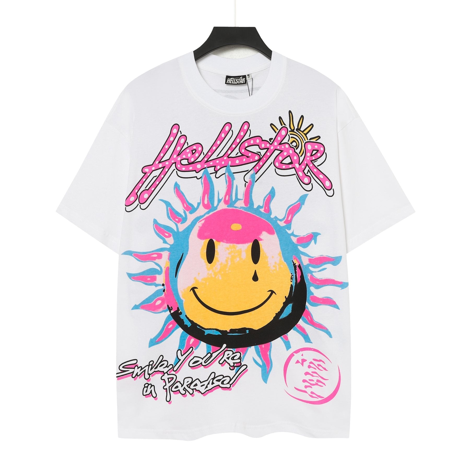 Hellstar Smiley Sun Spiral Graphic T-Shirt — hero
