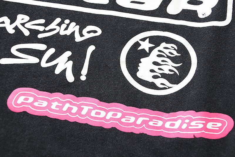Hellstar Smiley Sun Spiral Graphic T-Shirt — detail