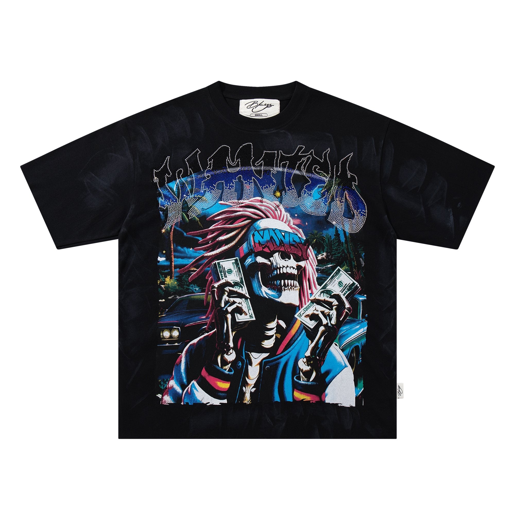 BKYS Revival Rich Death Rhinestone Graphic T-Shirt — hero