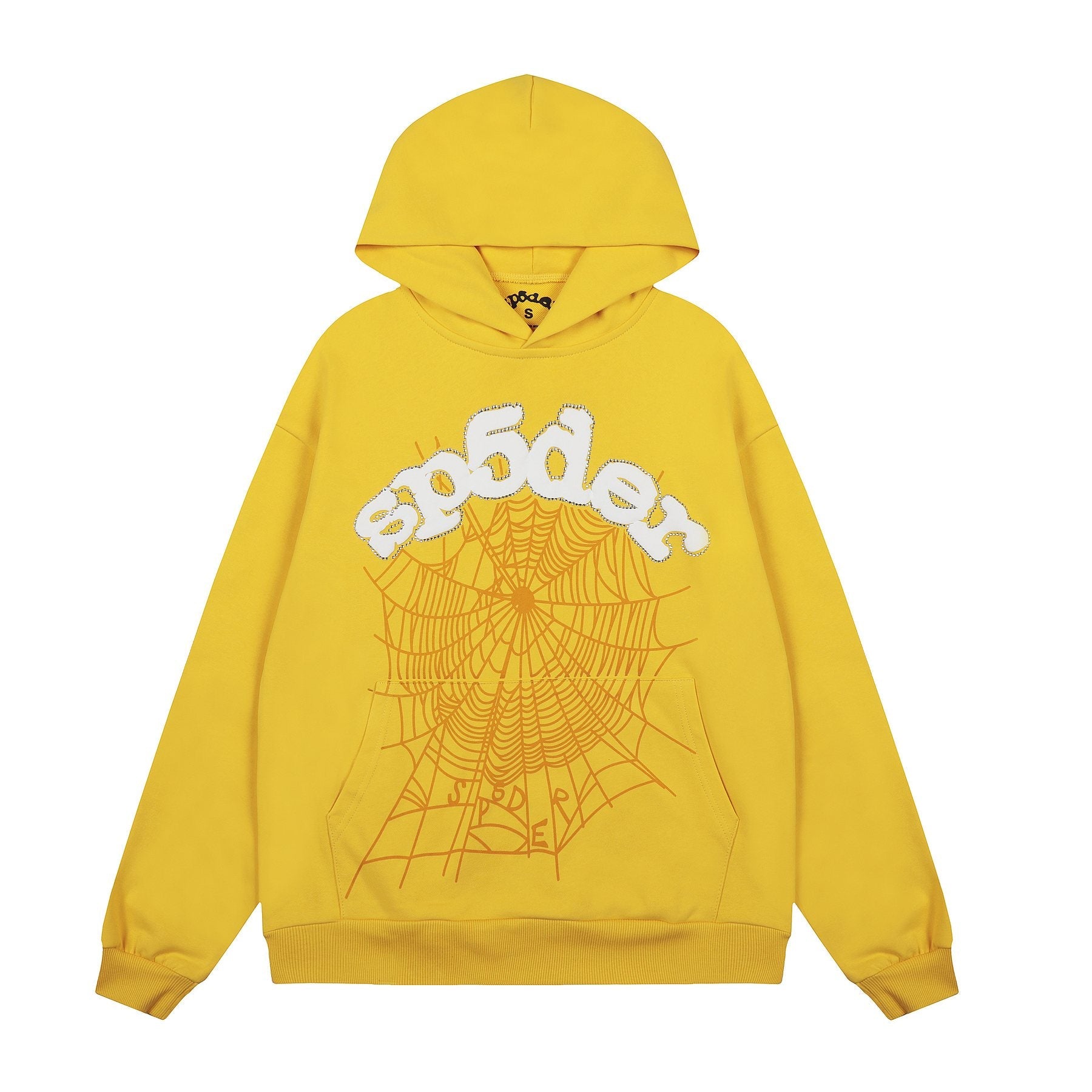 Sp5der Spiderweb Graphic Pullover Hoodie — front
