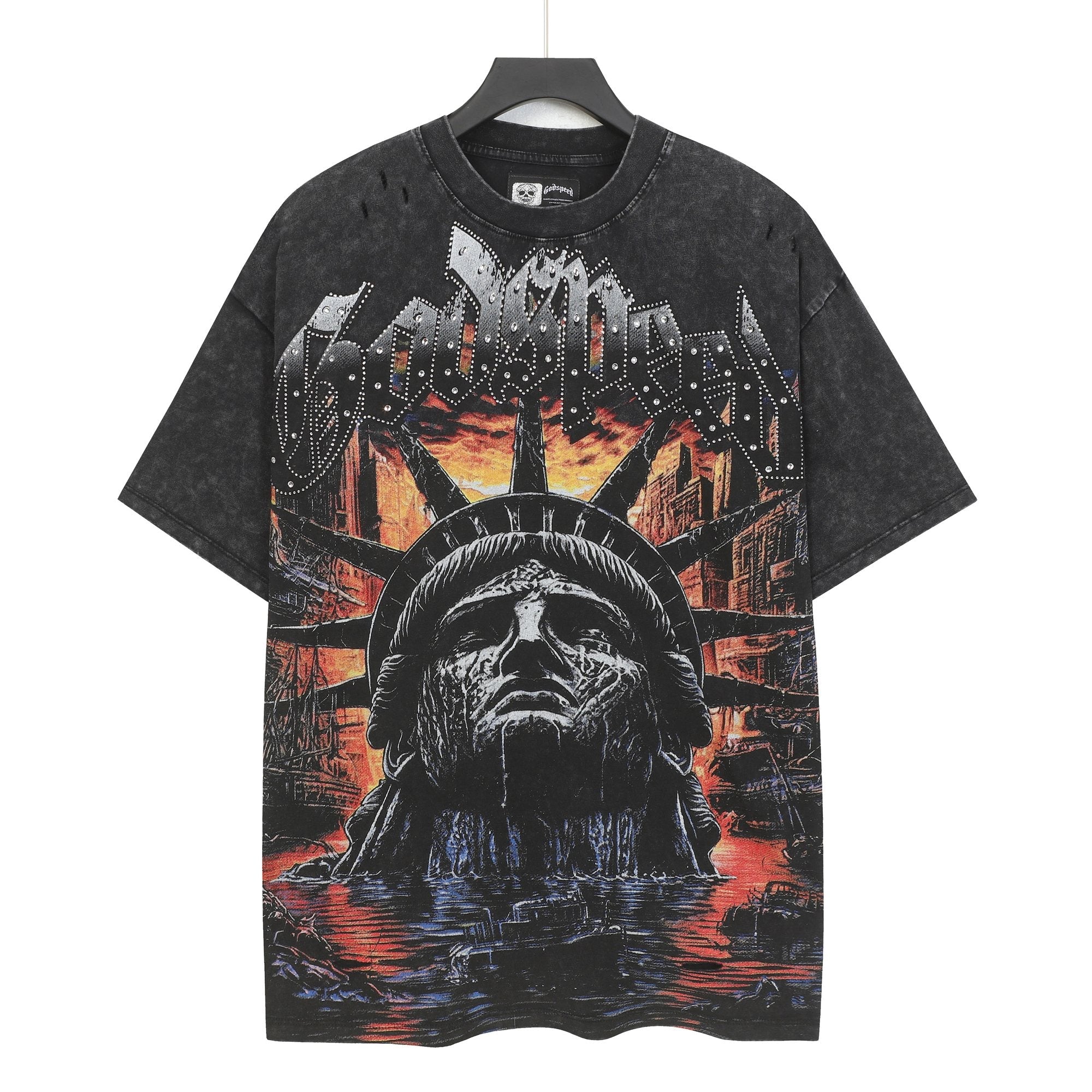Godspeed Statue of Liberty Graphic T-Shirt — hero