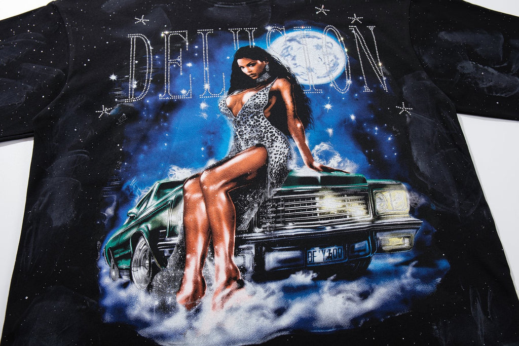 BKYS Revival Delusion Portrait Car Graphic T-Shirt — detail