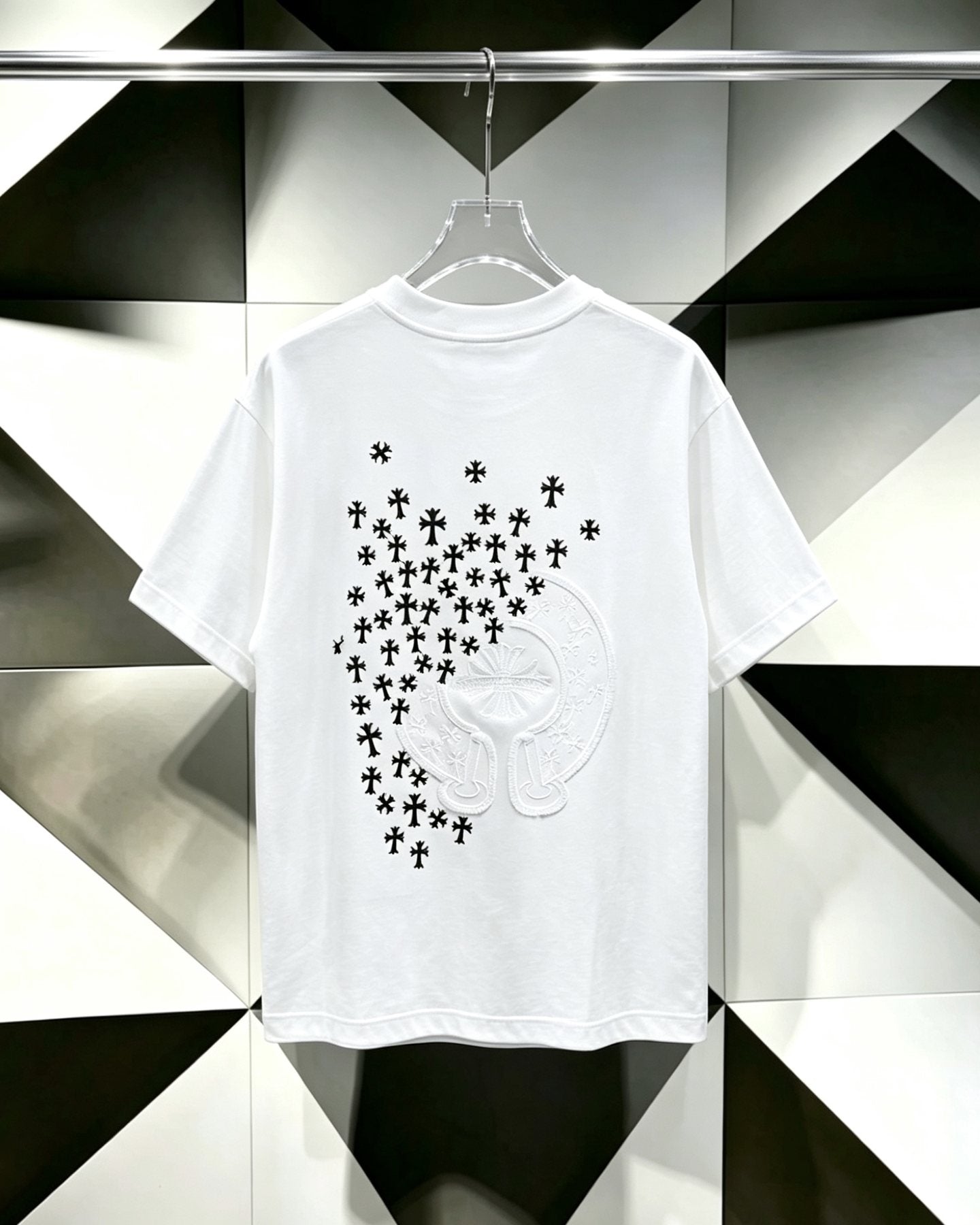 Chrome Hearts Clustered Cross Short-Sleeve T-Shirt — back