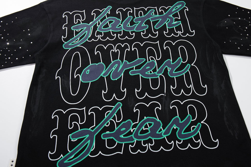 BKYS Revival Rhinestone Portrait Graphic T-Shirt — detail