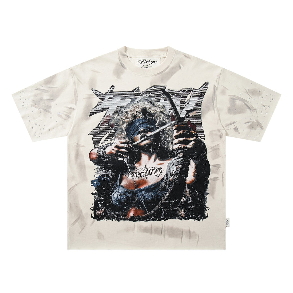 BKYS Revival Rhinestone Portrait Graphic T-Shirt — hero