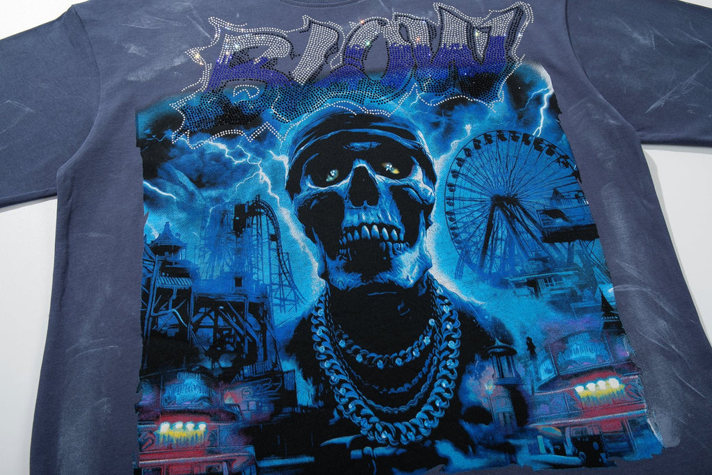 BKYS Revival Sins Away Skull Graphic T-Shirt — detail