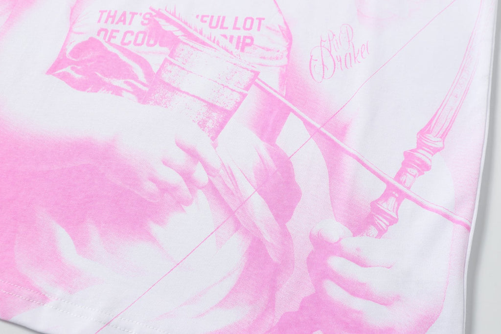 THAT'S A AWFUL LOT OF COUGH SYRUP Angel Gothic Text Graphic T-Shirt — detail