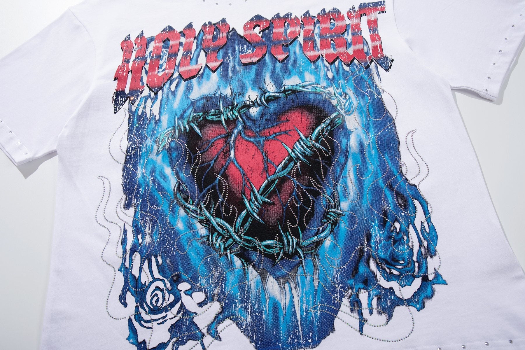 SUPPLY TEE Holy Spirit Rhinestone Graphic T-Shirt — detail