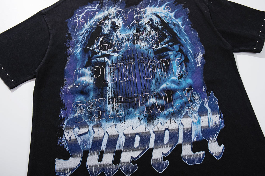 SUPPLY TEE Holy Spirit Rhinestone Graphic T-Shirt — detail