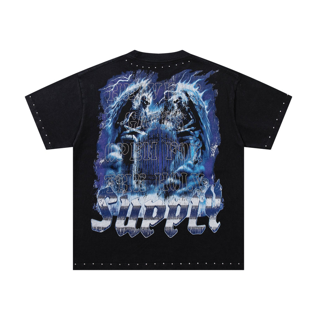 SUPPLY TEE Holy Spirit Rhinestone Graphic T-Shirt — back