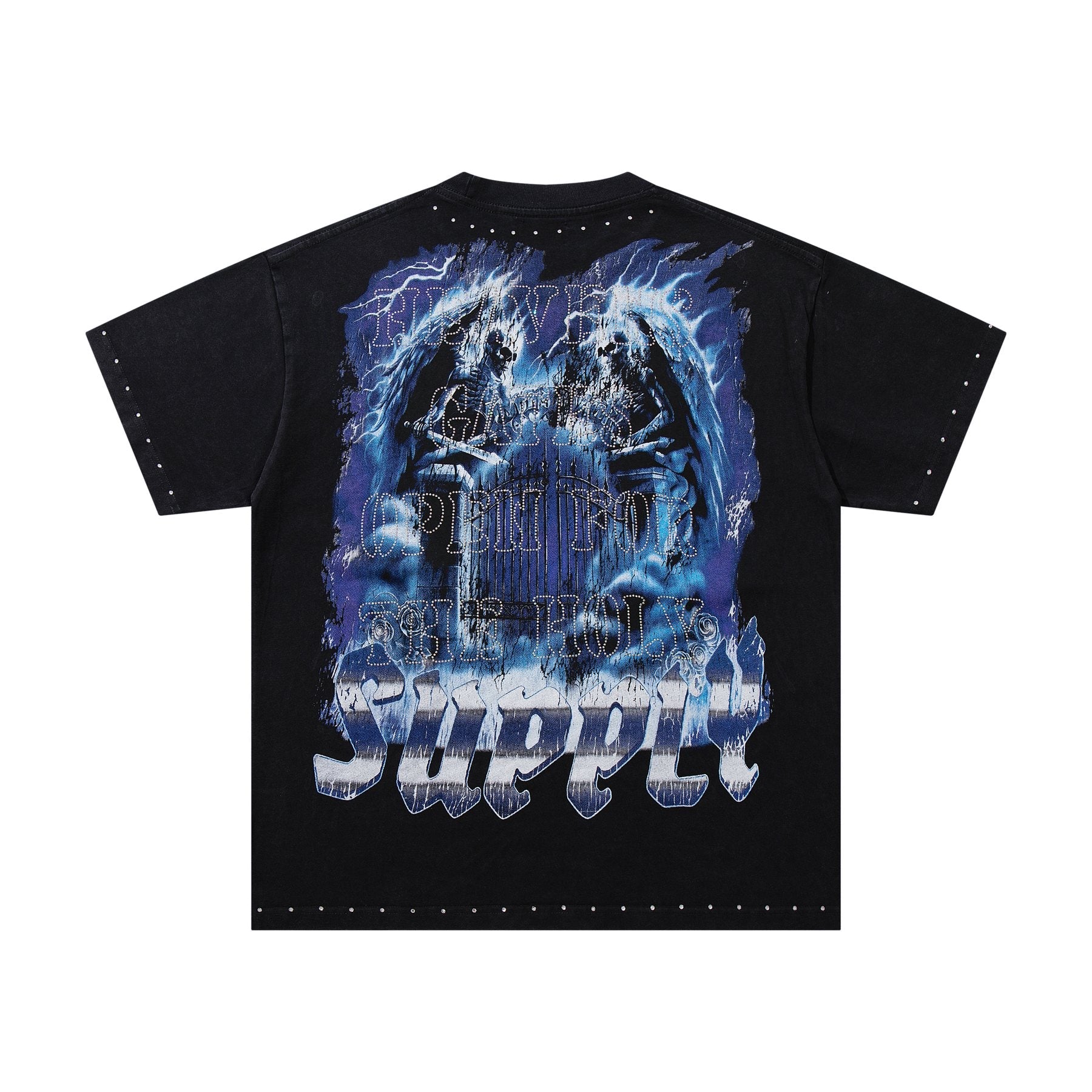SUPPLY TEE Holy Spirit Rhinestone Graphic T-Shirt — back