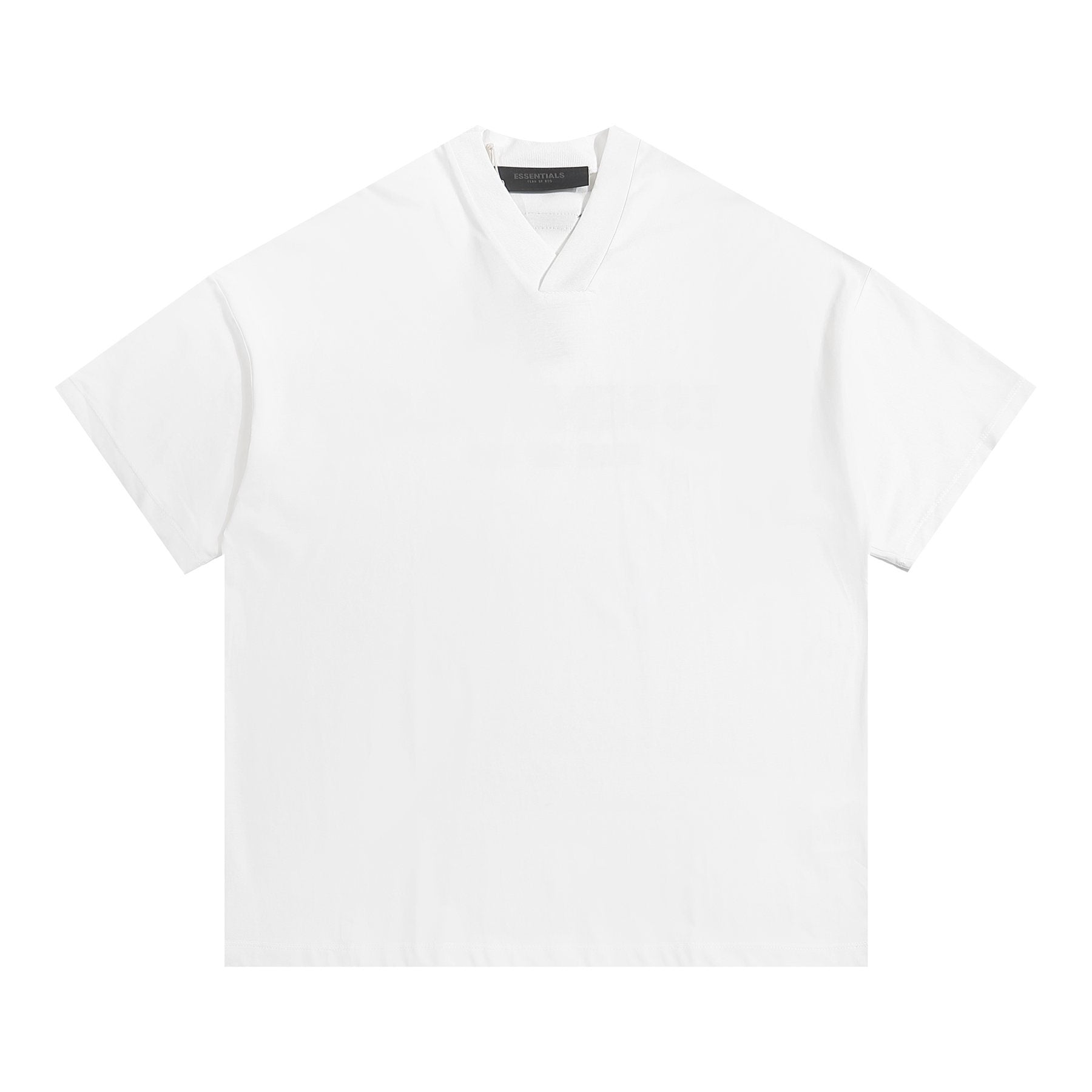 ESSENTIALS V-Notch Back Wordmark T-Shirt — front