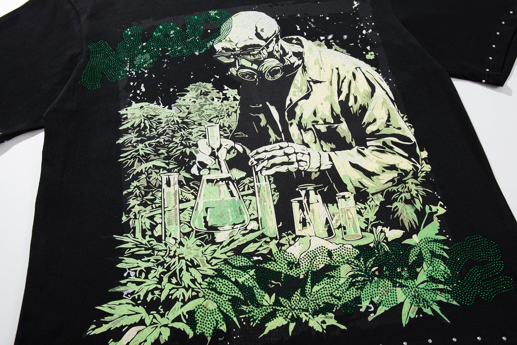 SUPPLY TEE Scientist Lab Studded Graphic T-Shirt — detail