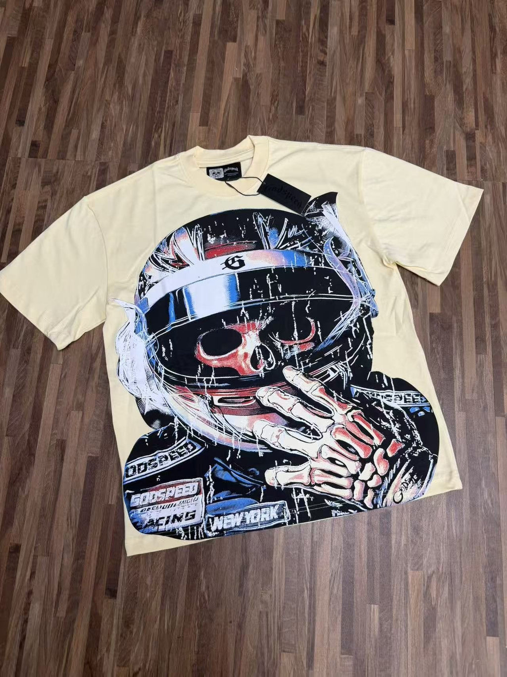 Godspeed Racing Skull Graphic T-Shirt — front
