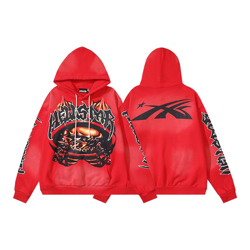 Hellstar Fiery Star Graphic Pullover Hoodie — hero