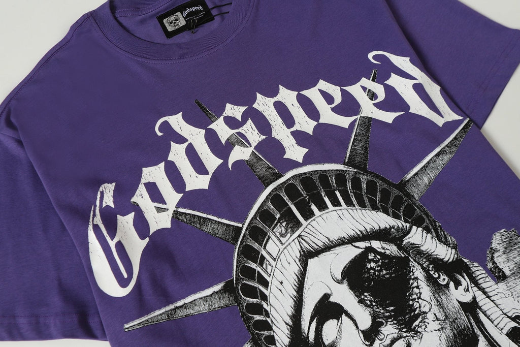 Godspeed Statue of Liberty Graphic T-Shirt — detail