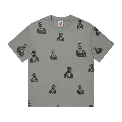 ASAALL All-Over Portrait Graphic Short-Sleeve T-Shirt — front