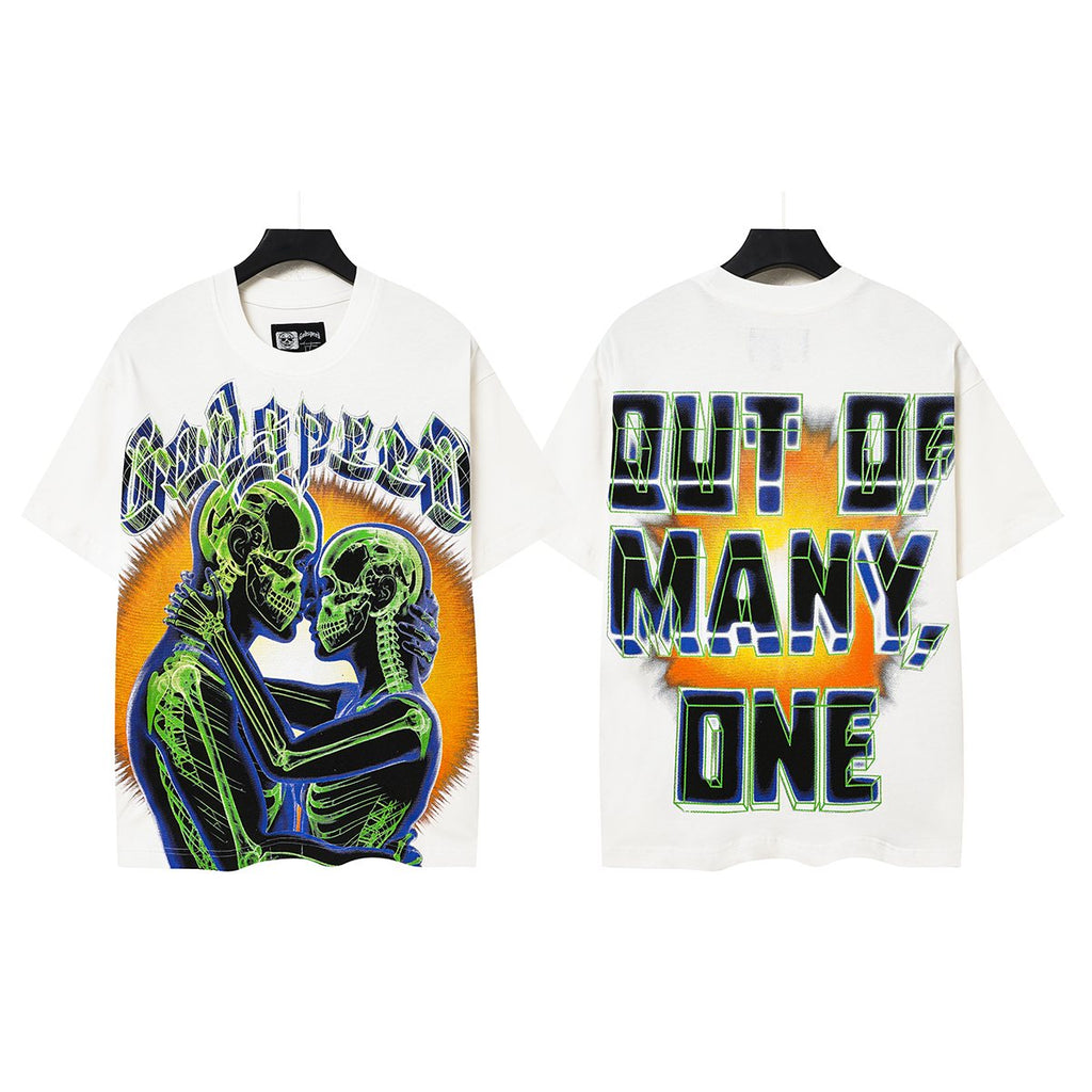 Godspeed Out of Many, One Skeleton Graphic T-Shirt — front