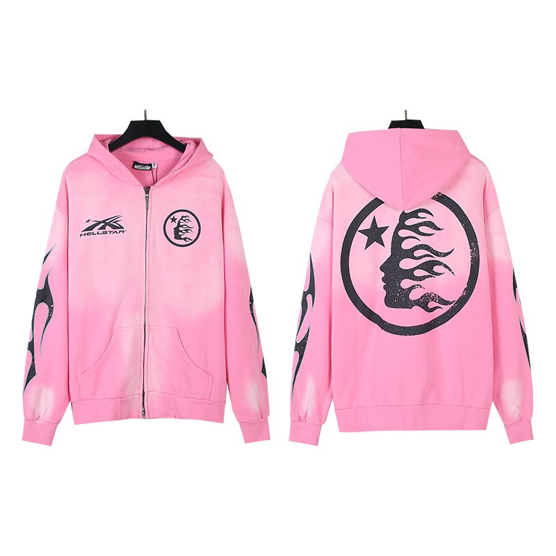 Hellstar Flame-Head Full-Zip Graphic Hoodie — hero