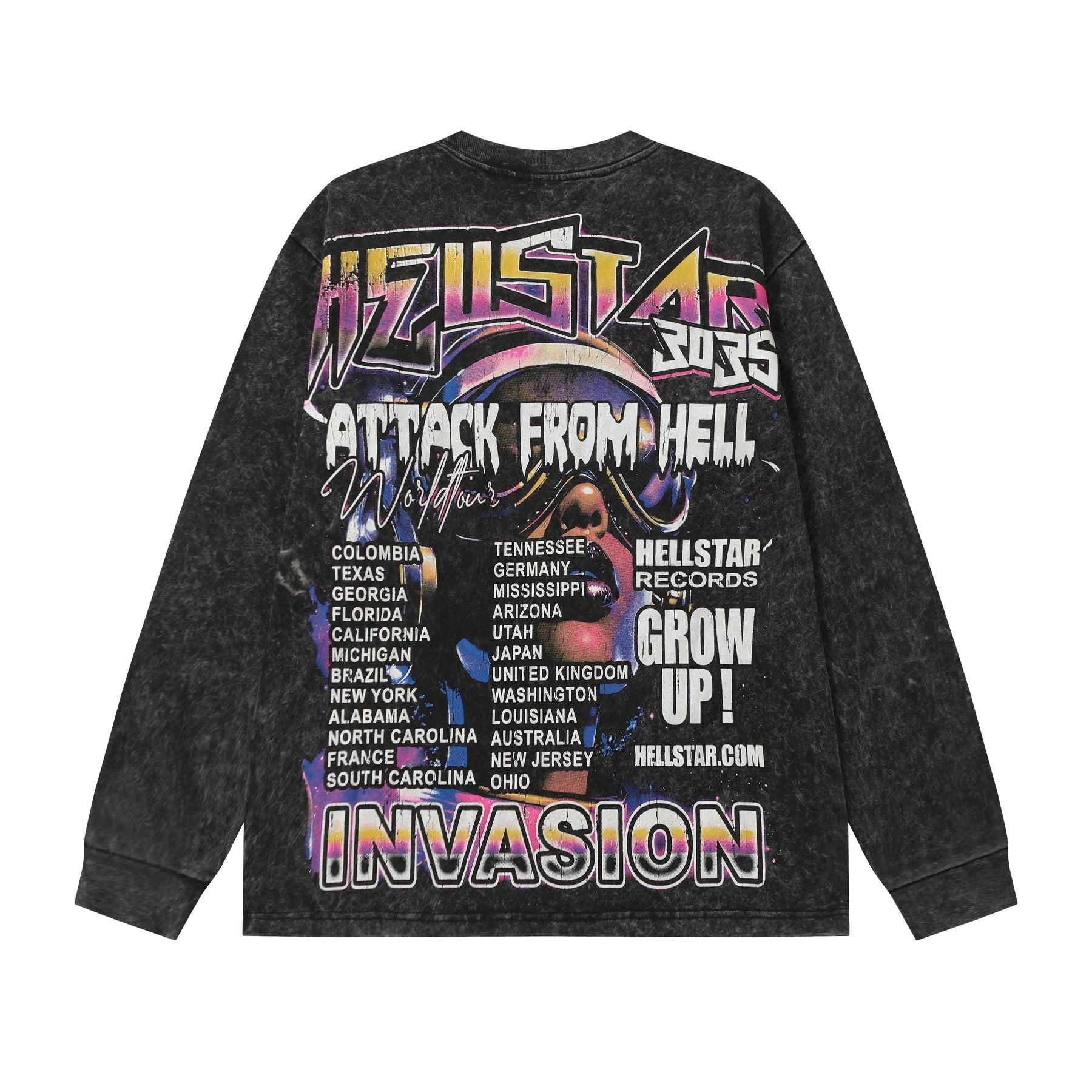 Hellstar Invasion Attack From Hell Long-Sleeve T-Shirt — back