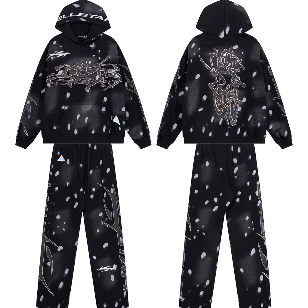 Hellstar 816 Splatter Graphic Sweatpants — context