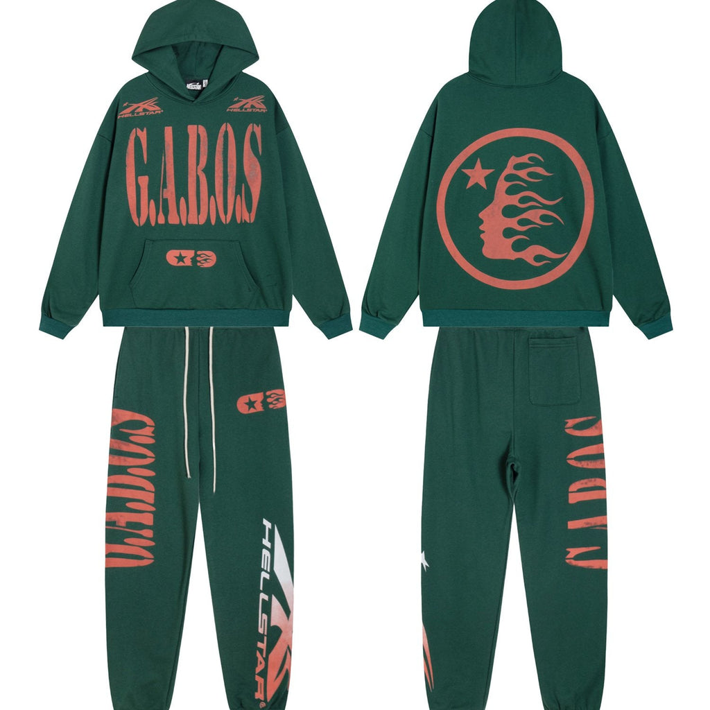 Hellstar G.A.B.O.S Flame Graphic Hoodie & Pants Set — hero