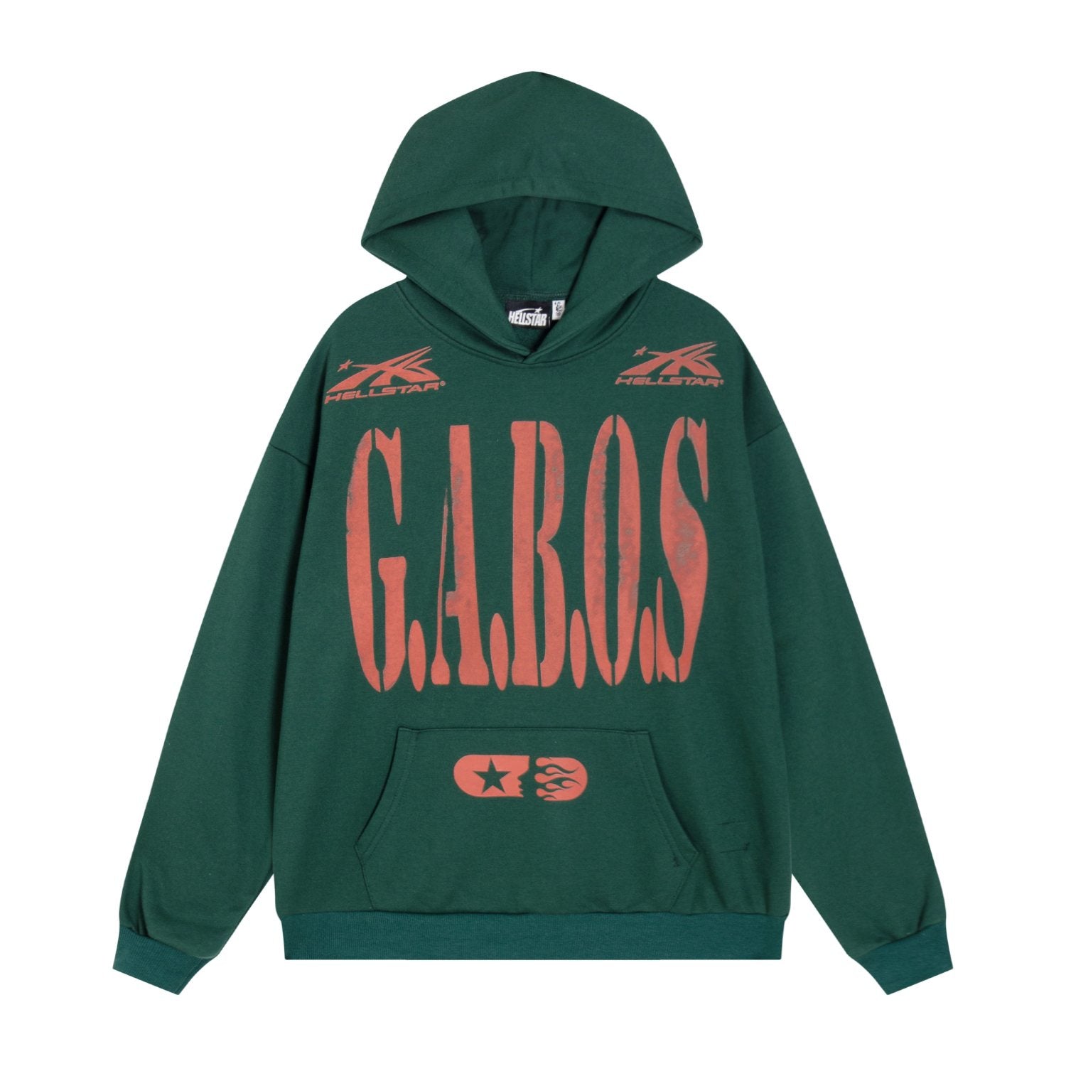 Hellstar G.A.B.O.S Flame Graphic Hoodie & Pants Set — front