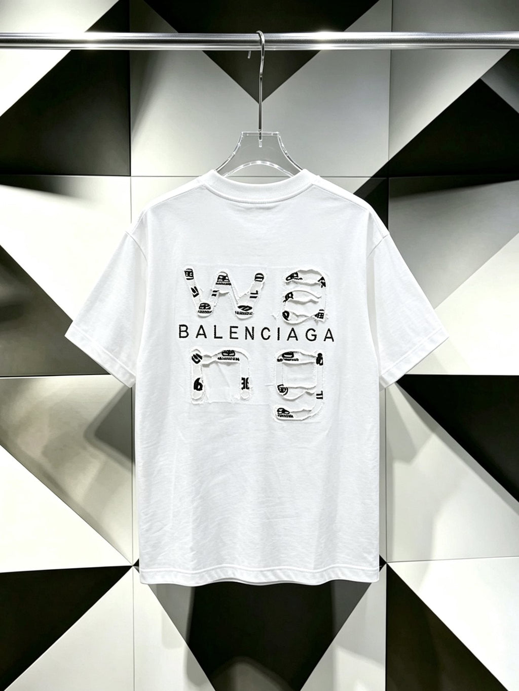 Balenciaga Multi-Logo Back Graphic T-Shirt — back
