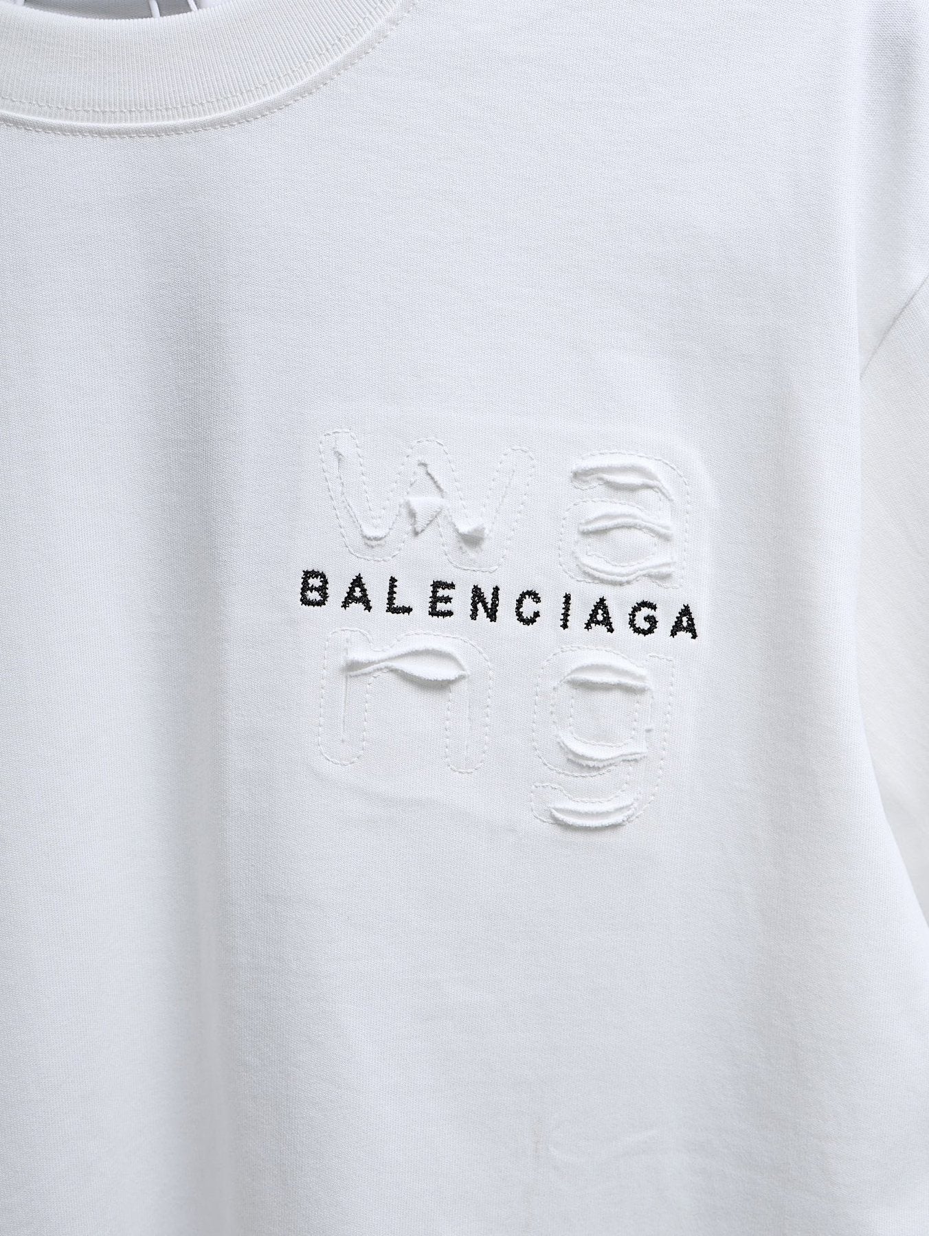 Balenciaga Multi-Logo Back Graphic T-Shirt — detail