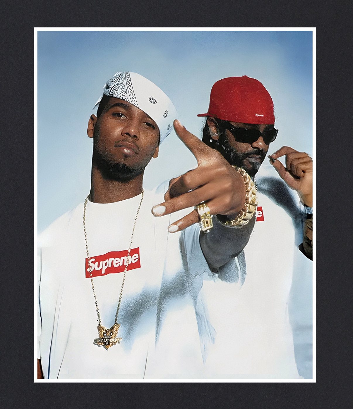 Supreme Two-Person Photo Graphic T-Shirt — detail