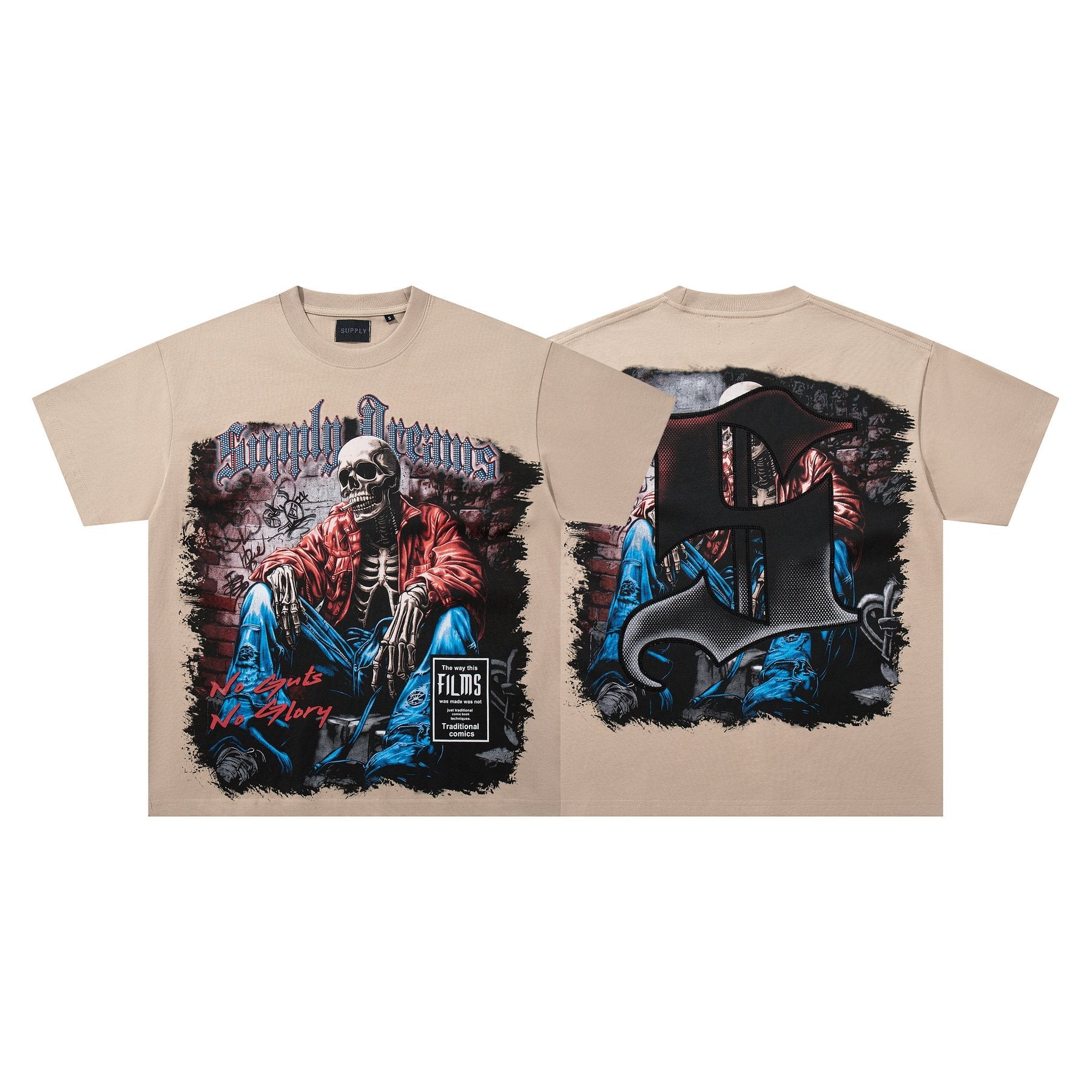 SUPPLY TEE Skeleton Graphic Short-Sleeve T-Shirt — hero
