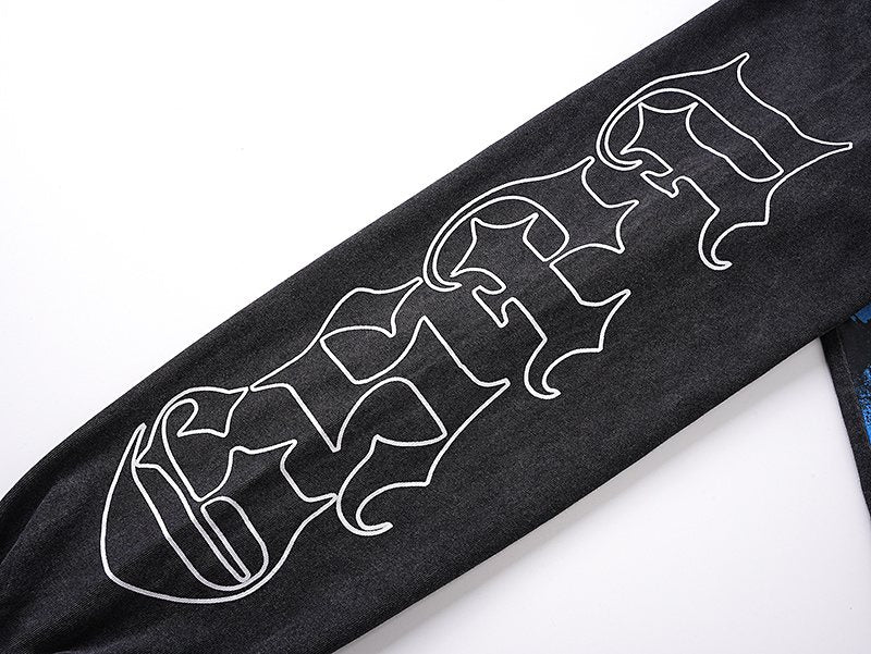 Godspeed Baseball Skeleton Graphic Long-Sleeve T-Shirt — detail