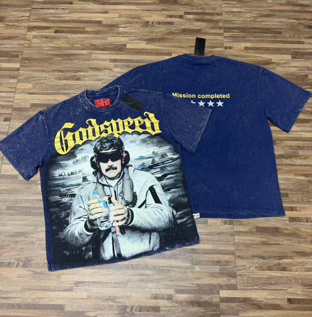 Godspeed Mission Completed Graphic T-Shirt — context