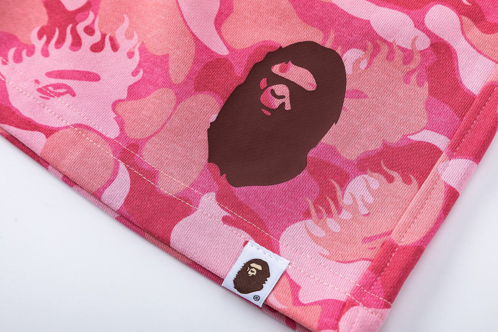 BAPE Camouflage Ape-Head Graphic Shorts — detail