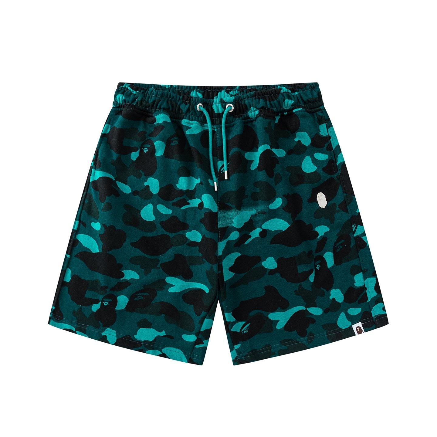 BAPE Camouflage Ape-Head Graphic Shorts — hero