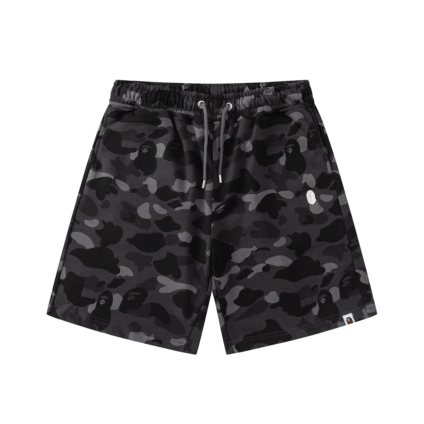 BAPE Camouflage Ape-Head Graphic Shorts — front