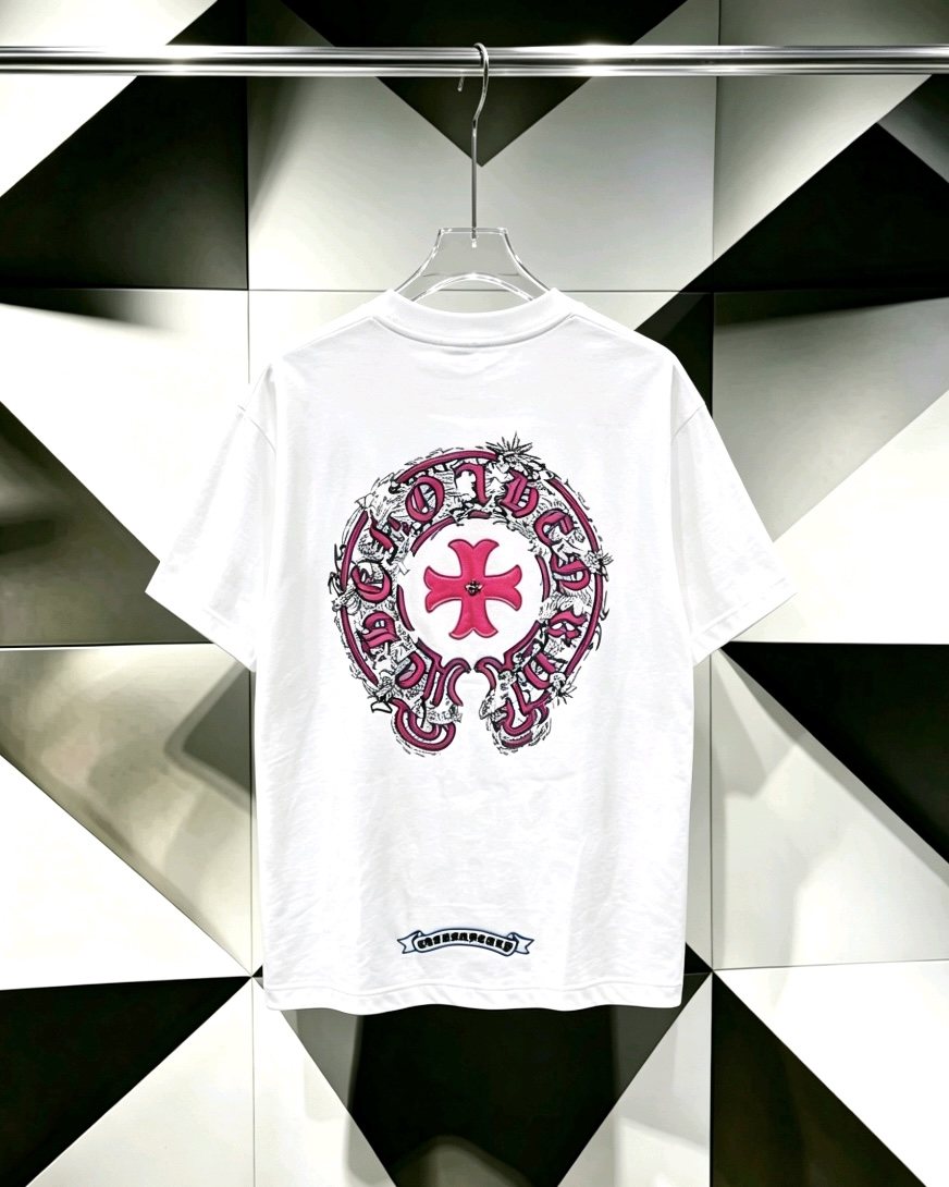 Chrome Hearts Circular Cross Floral Graphic T-Shirt — back