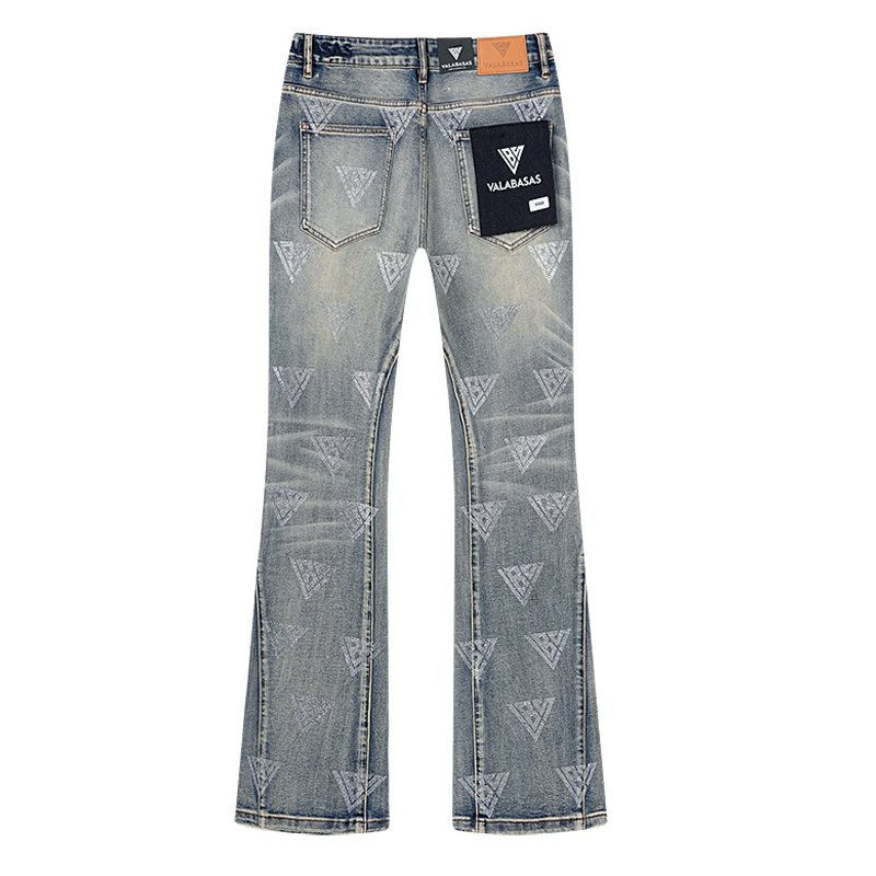 VALABASAS Rhinestone Triangle Jeans — back