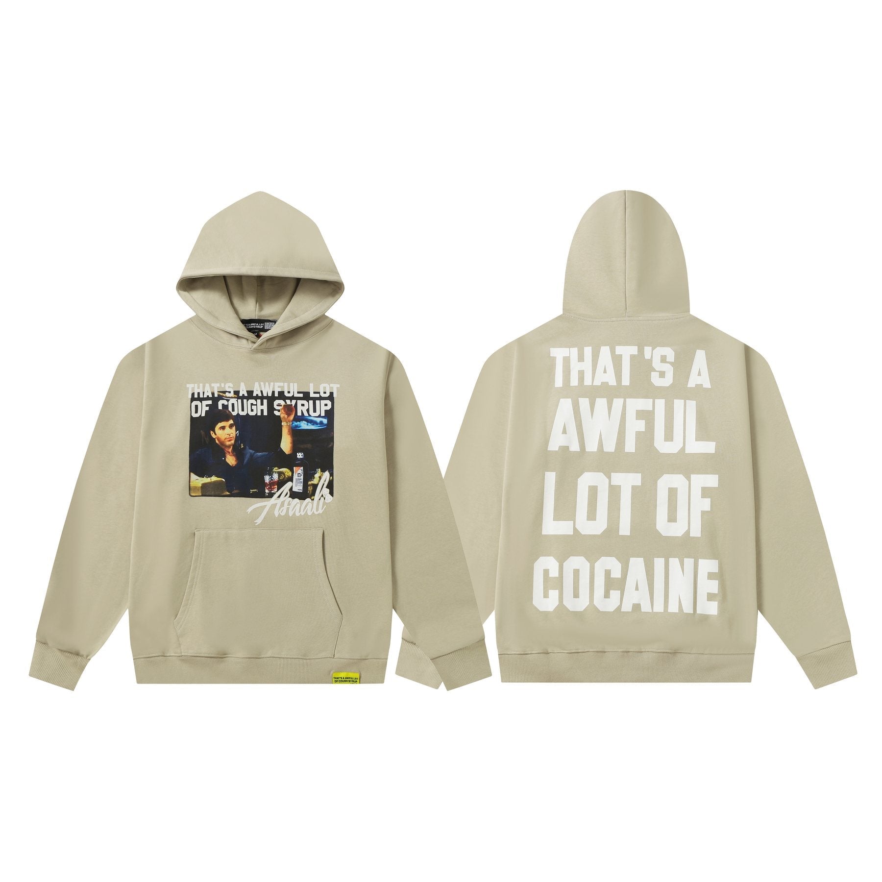 THAT'S A AWFUL LOT OF COUGH SYRUP Photo Graphic Pullover Hoodie — front