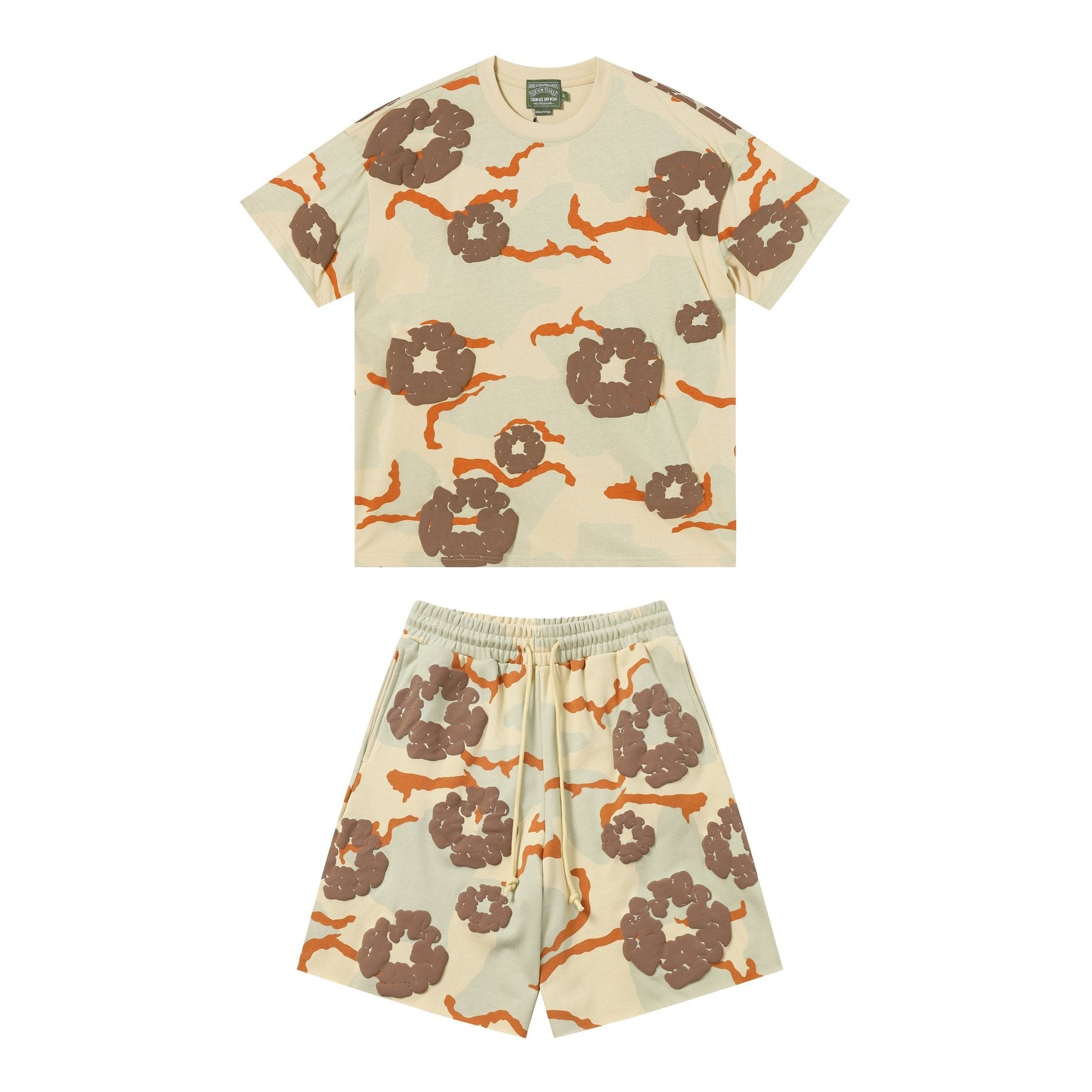 DENIM TEARS Cotton Flower Camo Short-Sleeve Set — front