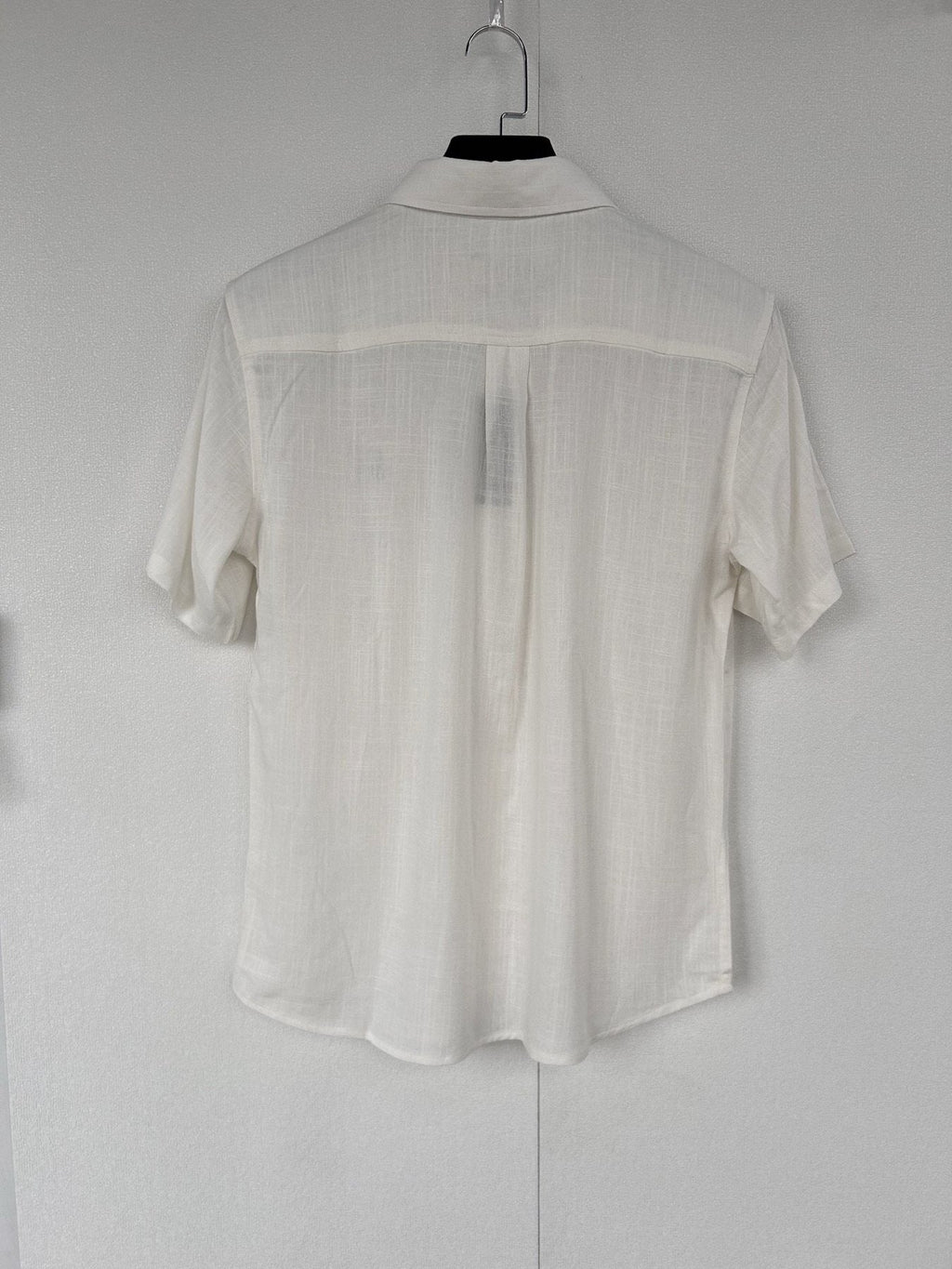 Test2-Ralph Lauren Ivory Linen Short-Sleeve Button-Front Shirt — back