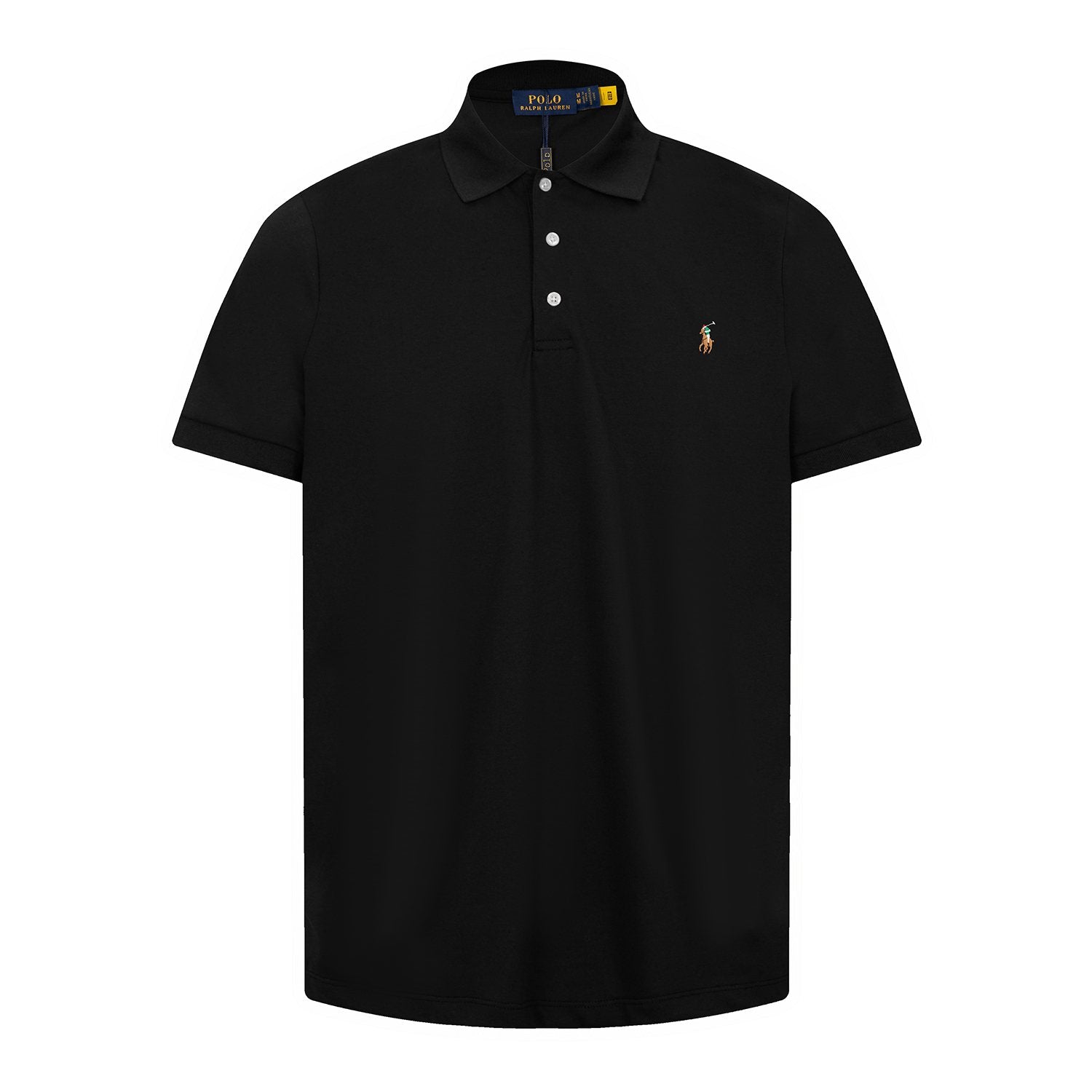Test2-Ralph Lauren Three-Button Short-Sleeve Polo Shirt — front