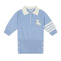 Test2-Thom Browne Dog Motif Knit Polo Shirt — front
